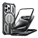 隱藏金屬支架磁吸防震手機殼，適用於 iPhone 15 Pro Max，iPhone 15 Pro，iPhone 15 Plus / 14 Plus，iPhone 15，iPhone 14 / 13，iPhone 14 Pro，iPhone 14 Pro Max，iPhone 13 Pro Max