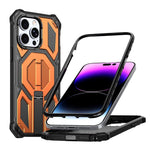 隱藏式金屬支架磁吸防震手機殼，適用於 iPhone 13 Pro