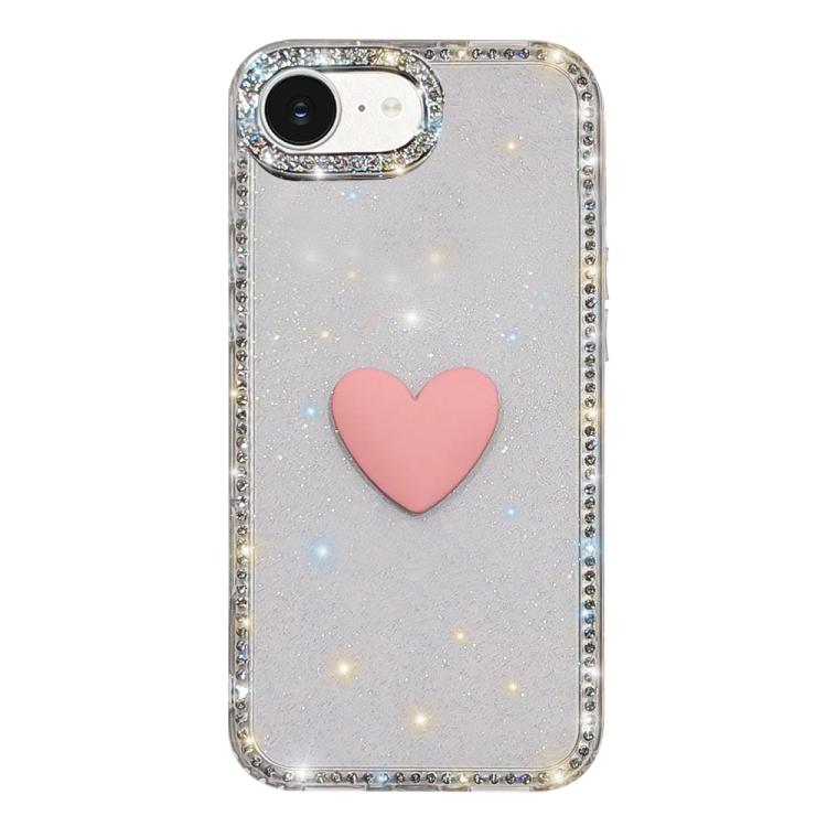 閃光水鑽雙面 IMD 愛心手機殼，適用於 iPhone 17e / 16e、iPhone 17 Pro Max、iPhone 17 Pro、iPhone 17、iPhone Air