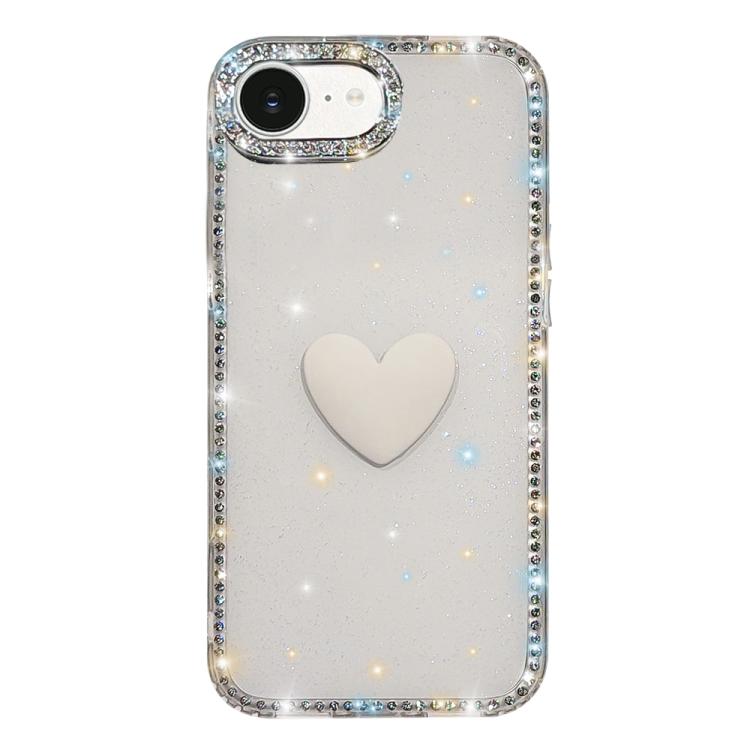 閃光水鑽雙面 IMD 愛心手機殼，適用於 iPhone 17e / 16e、iPhone 17 Pro Max、iPhone 17 Pro、iPhone 17、iPhone Air