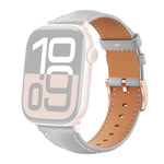 xDfind 玫瑰金扣黑鯊細紋素皮錶帶，適用於 Apple Watch 42 / 44 / 45 / 46 / 49mm，適用於 Apple Watch 38 / 40 / 41 / S11 42mm