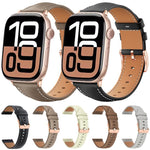 xDfind 玫瑰金扣黑鯊細紋素皮錶帶，適用於 Apple Watch 42 / 44 / 45 / 46 / 49mm，適用於 Apple Watch 38 / 40 / 41 / S11 42mm