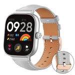xDfind Rose Gold Buckle Black Shark Fine Grain Vegan Leather Watch Band, For Xiaomi Band 10 Pro / 9 Pro / Redmi Watch 6, For Redmi Watch 3 Active / Watch 3 Lite, For Redmi Watch 3