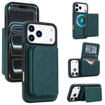 復古仿皮可拆卸磁吸錢包包 RFID 防護手機殼，適用於 iPhone 17 Pro Max、iPhone 17 Pro