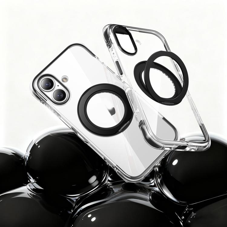 真空氣囊 TPU + 壓克力 360 度旋轉支架磁吸防震手機殼，適用於 iPhone 17 Pro Max、iPhone 17 Pro、iPhone 17