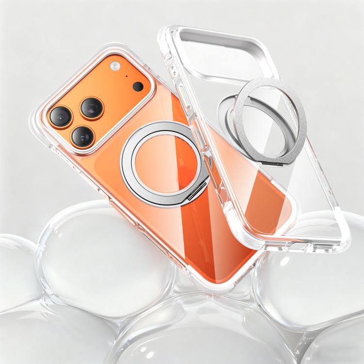 真空氣囊 TPU + 壓克力 360 度旋轉支架磁吸防震手機殼，適用於 iPhone 17 Pro Max、iPhone 17 Pro、iPhone 17
