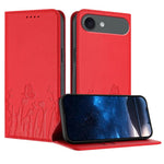 鬱金香蝴蝶圖案磁吸素皮手機殼，適用於 iPhone Air、iPhone 16 Pro Max、iPhone 16 Pro、iPhone 16 Plus