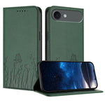鬱金香蝴蝶圖案磁吸素皮手機殼，適用於 iPhone Air、iPhone 16 Pro Max、iPhone 16 Pro、iPhone 16 Plus