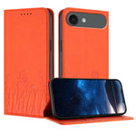 鬱金香蝴蝶圖案磁吸素皮手機殼，適用於 iPhone Air、iPhone 16 Pro Max、iPhone 16 Pro、iPhone 16 Plus