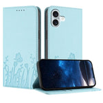 鬱金香蝴蝶圖案磁吸素皮手機殼，適用於 iPhone Air、iPhone 16 Pro Max、iPhone 16 Pro、iPhone 16 Plus