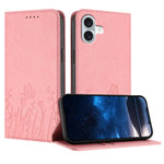 鬱金香蝴蝶圖案磁吸素皮手機殼，適用於 iPhone Air、iPhone 16 Pro Max、iPhone 16 Pro、iPhone 16 Plus