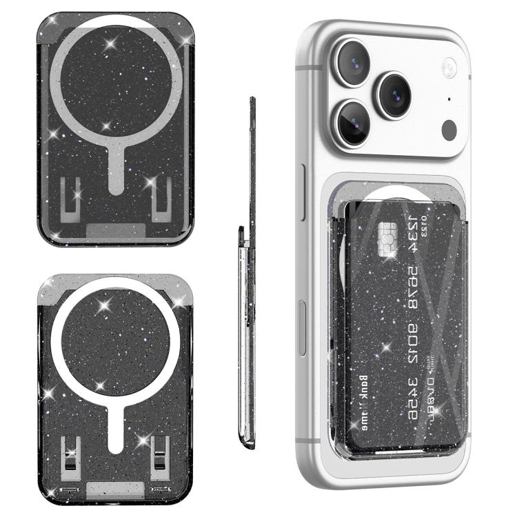 閃亮透明磁吸手機背貼卡槽包