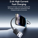 USAMS SJ778 U94 USB 轉 8pin 2.4A 快充數據線，USB 轉 8pin