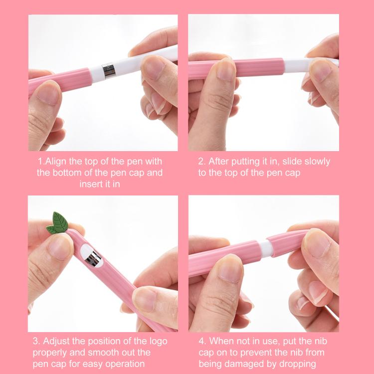 XDcase 水果與蔬菜防滑矽膠觸控筆套，適用 Apple Pencil Pro / 2