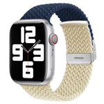 xDfind 扣式縫線編織尼龍錶帶，適用於 Apple Watch 42 / 44 / 45 / 46 / 49mm，適用於 Apple Watch 38 / 40 / 41 / S10 42mm
