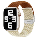 xDfind 扣式縫線編織尼龍錶帶，適用於 Apple Watch 42 / 44 / 45 / 46 / 49mm，適用於 Apple Watch 38 / 40 / 41 / S10 42mm
