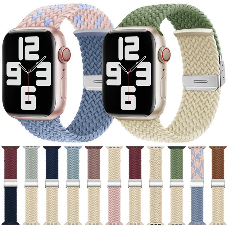 xDfind 扣式縫線編織尼龍錶帶，適用於 Apple Watch 42 / 44 / 45 / 46 / 49mm，適用於 Apple Watch 38 / 40 / 41 / S10 42mm