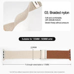 xDfind 扣式縫線編織尼龍錶帶，適用於 Apple Watch 42 / 44 / 45 / 46 / 49mm，適用於 Apple Watch 38 / 40 / 41 / S10 42mm