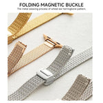 xDfind 小麥穗磁扣不鏽鋼錶帶，適用 Apple Watch 42 / 44 / 45 / 46 / 49mm，適用 Apple Watch 38 / 40 / 41 / S10 42mm