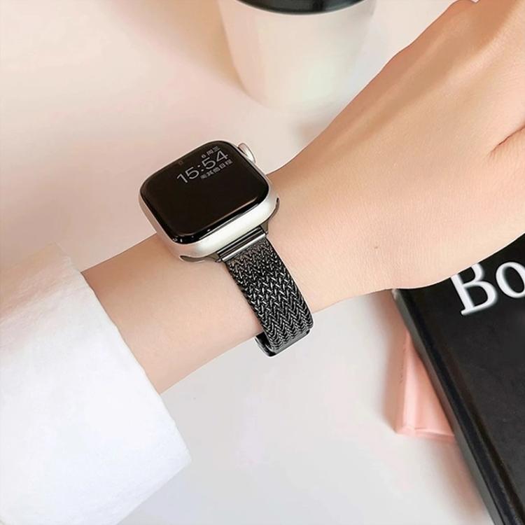 xDfind 小麥穗磁扣不鏽鋼錶帶，適用 Apple Watch 42 / 44 / 45 / 46 / 49mm，適用 Apple Watch 38 / 40 / 41 / S10 42mm