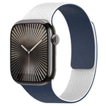 xDfind 拼色荔枝紋磁性矽膠錶帶，適用 Apple Watch 42 / 44 / 45 / 46 / 49mm，適用 Apple Watch 38 / 40 / 41 / S11 42mm
