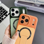 觸感 TPU 混合 PC 磁吸手機殼附支架，適用於 iPhone 17 Pro Max、iPhone 17 Pro、iPhone 17、iPhone 16 Pro Max、iPhone 16 Pro、iPhone 16、iPhone 15 Pro Max、iPhone 15 Pro