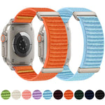 xDfind 兩段式山形圖案尼龍錶帶，適用於 Apple Watch 42 / 44 / 45 / 46 / 49mm，適用於 Apple Watch 38 / 40 / 41 / S11 42mm