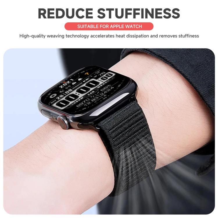 xDfind 兩段式山形圖案尼龍錶帶，適用於 Apple Watch 42 / 44 / 45 / 46 / 49mm，適用於 Apple Watch 38 / 40 / 41 / S11 42mm