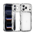 波浪扭曲星鑽防震電鍍 TPU 手機殼，適用於 iPhone 17 Pro Max、iPhone 17 Pro、iPhone 17、iPhone 16 Pro Max、iPhone 16 Pro、iPhone 16