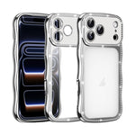 波浪扭曲星鑽防震電鍍 TPU 手機殼，適用於 iPhone 17 Pro Max、iPhone 17 Pro、iPhone 17、iPhone 16 Pro Max、iPhone 16 Pro、iPhone 16