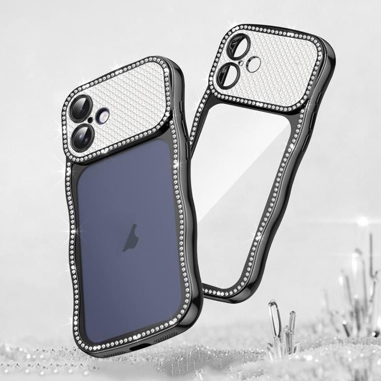 波浪扭曲星鑽防震電鍍 TPU 手機殼，適用於 iPhone 17 Pro Max、iPhone 17 Pro、iPhone 17、iPhone 16 Pro Max、iPhone 16 Pro、iPhone 16