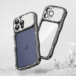 波浪扭曲星鑽防震電鍍 TPU 手機殼，適用於 iPhone 17 Pro Max、iPhone 17 Pro、iPhone 17、iPhone 16 Pro Max、iPhone 16 Pro、iPhone 16