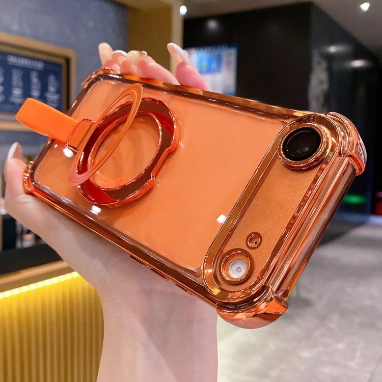 水晶盾指環支架 TPU + 壓克力磁吸手機殼，適用於 iPhone 17 Pro Max、iPhone 17 Pro、iPhone 17、iPhone Air、iPhone 16 Pro Max、iPhone 16 Pro