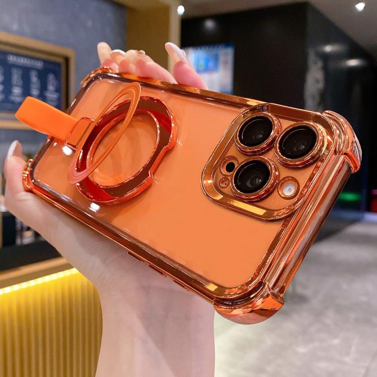 水晶盾指環支架 TPU + 壓克力磁吸手機殼，適用於 iPhone 17 Pro Max、iPhone 17 Pro、iPhone 17、iPhone Air、iPhone 16 Pro Max、iPhone 16 Pro