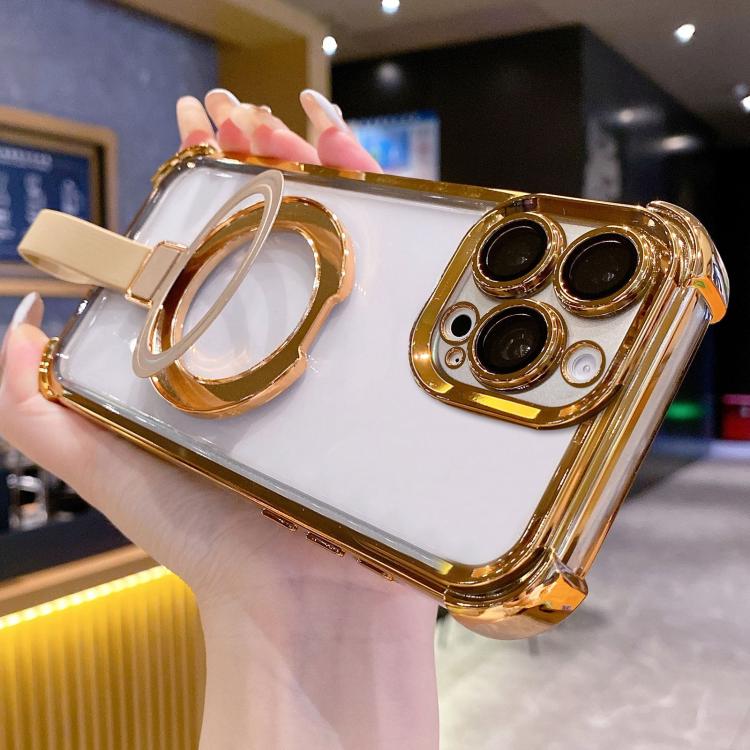 水晶盾指環支架 TPU + 壓克力磁吸手機殼，適用於 iPhone 17 Pro Max、iPhone 17 Pro、iPhone 17、iPhone Air、iPhone 16 Pro Max、iPhone 16 Pro