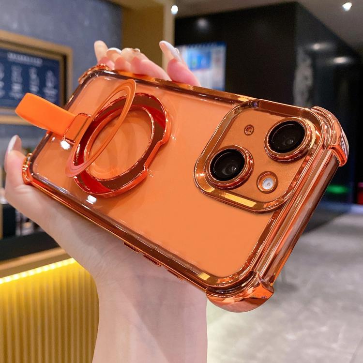 水晶盾環扣TPU + 壓克力磁吸手機殼，適用於iPhone 13