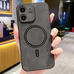 Lambskin Faux Leather Magnetic Phone Case, For iPhone 11, For iPhone 11 Pro