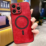 羊皮仿皮磁吸手機殼，適用於 iPhone 14 Pro Max、iPhone 13 Pro Max、iPhone 13 Pro、iPhone 13、iPhone 12、iPhone 12 Pro Max、iPhone 12 Pro、iPhone 11 Pro Max