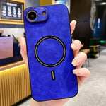 羊皮仿皮磁吸手機殼，適用於 iPhone 17e / 16e、iPhone 17 Pro Max、iPhone 17 Pro、iPhone 17、iPhone Air、iPhone 16 Pro Max、iPhone 16 Pro、iPhone 16 Plus