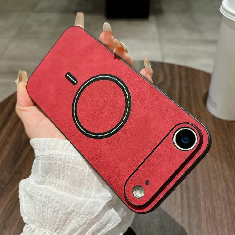 羊皮仿皮磁吸手機殼，適用於 iPhone 17e / 16e、iPhone 17 Pro Max、iPhone 17 Pro、iPhone 17、iPhone Air、iPhone 16 Pro Max、iPhone 16 Pro、iPhone 16 Plus