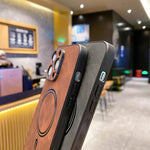 羊皮仿皮磁吸手機殼，適用於 iPhone 14 Pro Max、iPhone 13 Pro Max、iPhone 13 Pro、iPhone 13、iPhone 12、iPhone 12 Pro Max、iPhone 12 Pro、iPhone 11 Pro Max