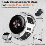 xDfind Flat-head Dual-color Silicone Watch Band, For Google Pixel Watch 4 / 3 / 2 / 1 41mm