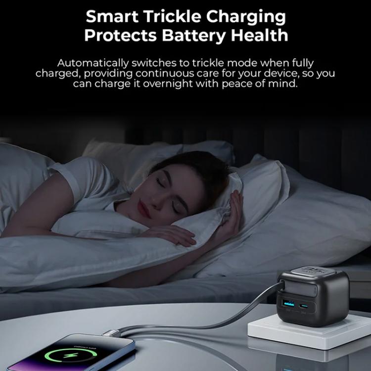 Havit UC250 35W 3合1 GaN 旅行充電器，附 Type-C 可伸縮線，UC250（英規插頭）