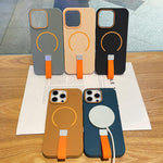 親膚磁吸TPU手機殼附矽膠帶，適用於iPhone 13、iPhone 12 / 12 Pro、iPhone 12 Pro Max、iPhone 11 Pro Max、iPhone 11、iPhone 11 Pro