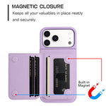 荔枝紋磁吸卡包手機殼，適用於 iPhone 17 Pro Max、iPhone 17 Pro