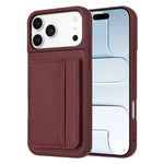 荔枝紋磁吸卡包手機殼，適用於 iPhone 17 Pro Max、iPhone 17 Pro