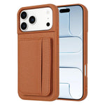 荔枝紋磁吸卡包手機殼，適用於 iPhone 17 Pro Max、iPhone 17 Pro
