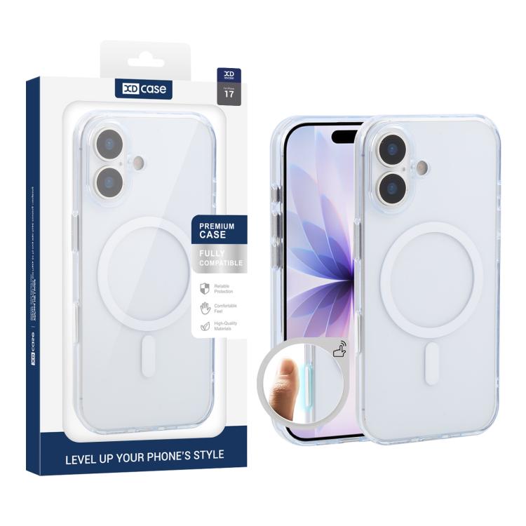 XDcase 霧面透明磁吸防震手機殼，適用於 iPhone 17 Pro Max、iPhone 17 Pro、iPhone 17