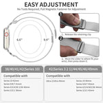 xDfind 中國結尼龍編織磁扣錶帶，適用於 Apple Watch 42 / 44 / 45 / 46 / 49mm，適用於 Apple Watch 38 / 40 / 41 / S11 42mm