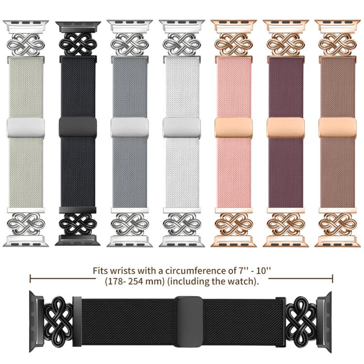 xDfind 中國結尼龍編織磁扣錶帶，適用於 Apple Watch 42 / 44 / 45 / 46 / 49mm，適用於 Apple Watch 38 / 40 / 41 / S11 42mm